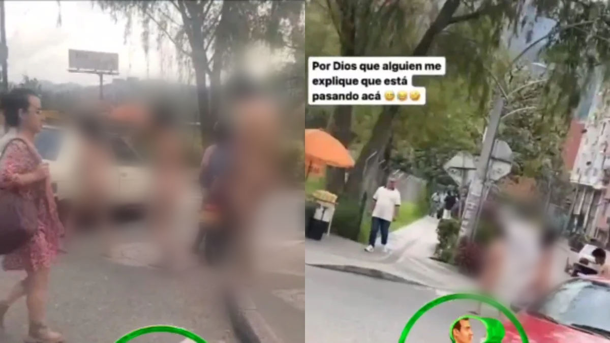 Dos mujeres y un hombre se pasearon por las calles de Antioquia sin nada de ropa