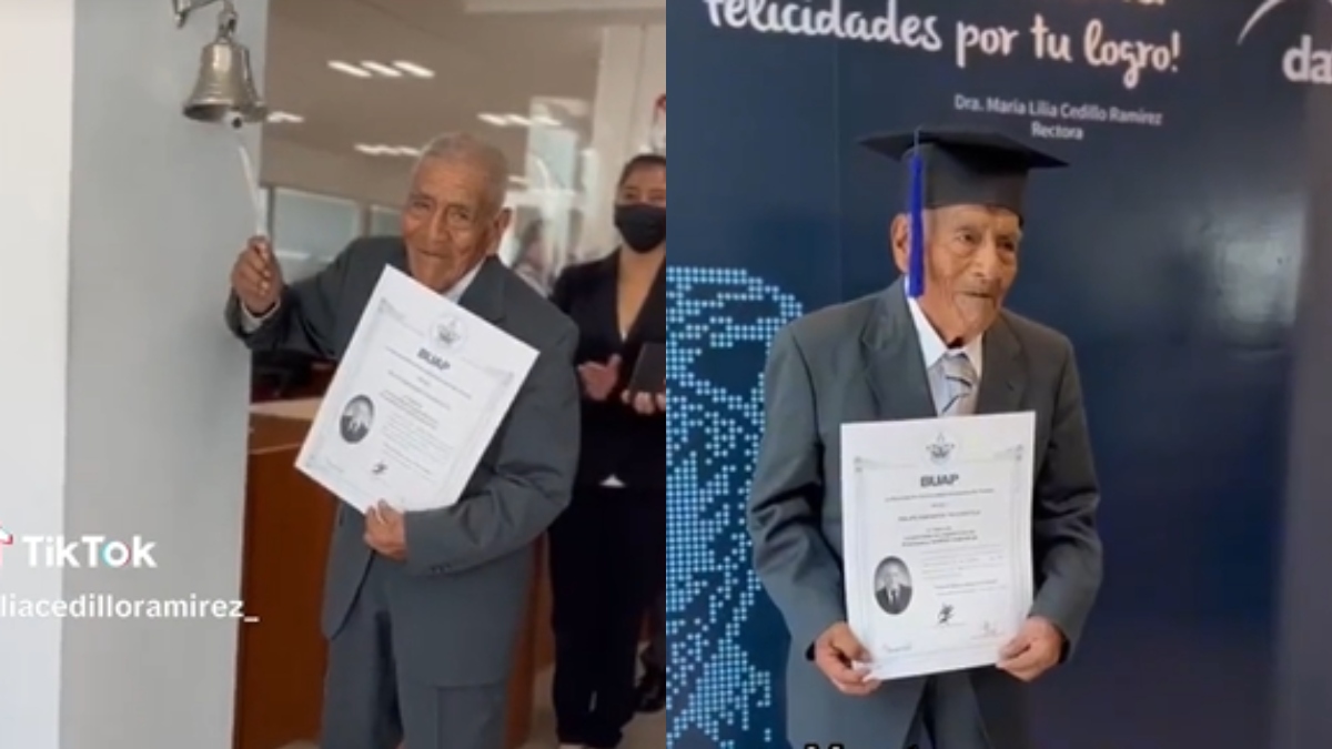 Nunca es tarde: hombre se graduó de la universidad a los 86 años