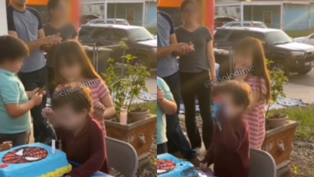 Niña probó los sentidos arácnidos de un pequeño y restregó su cara en pastel de Spider-man