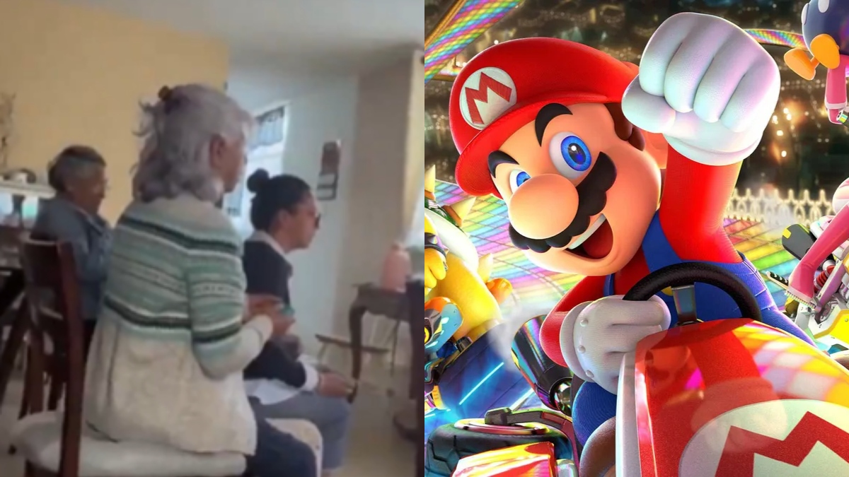 Abuelas se reúnen todos los días para jugar Mario Kart y hacen derrapes mejor que usted
