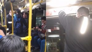 Conductor de TransMilenio deja de manejar y le canta la tabla a usuarios que se colaron