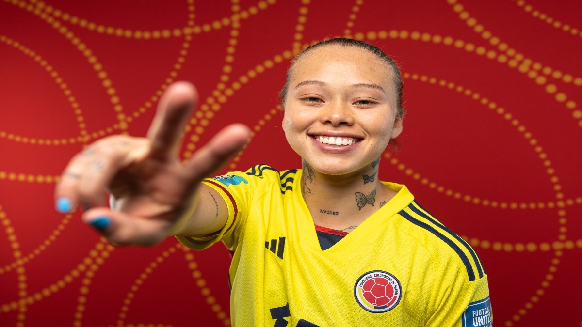 Ana María Guzmán, jugadora de la Selección Colombia Femenina (Foto vía Getty Images