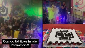 Niño es tan fanático de Rammstein que le hicieron fiesta temática con fuego incluido