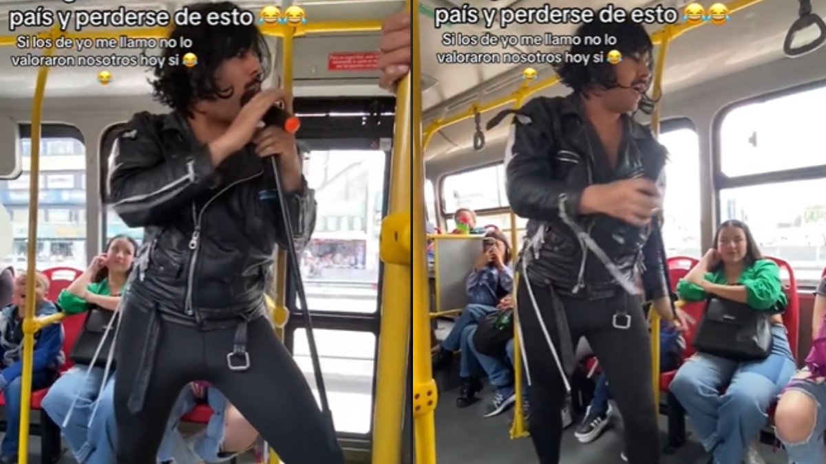 Atrevido Freddie Mercury se roba la atención de TransMilenio; tuvo hasta cambio de peluca