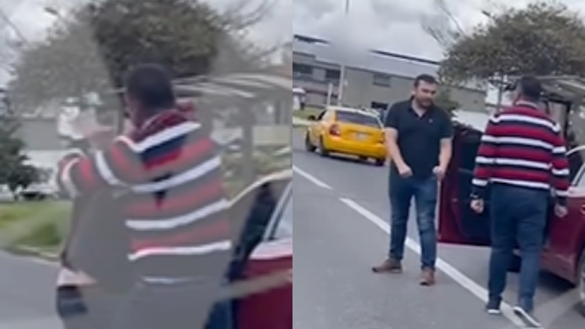 A punta de puños: conductores armaron ring de pelea en plena calle de Bogotá