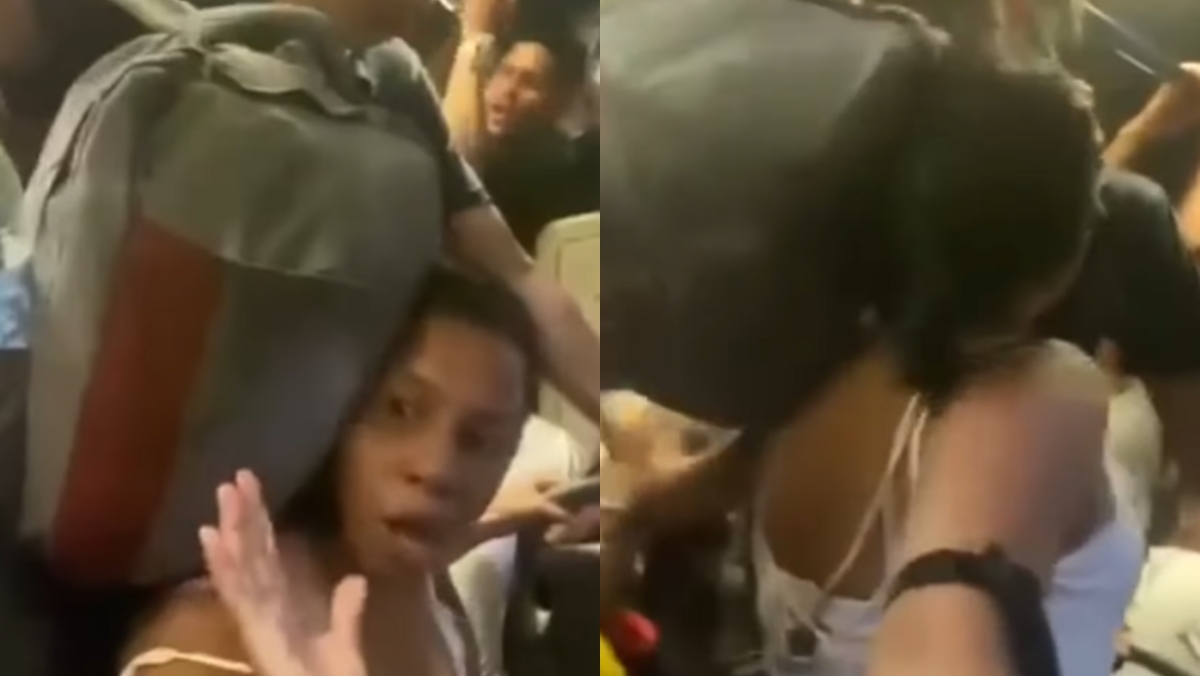 Mujer y hombre armaron ‘bollo’ de pelea por una silla en el Transmetro