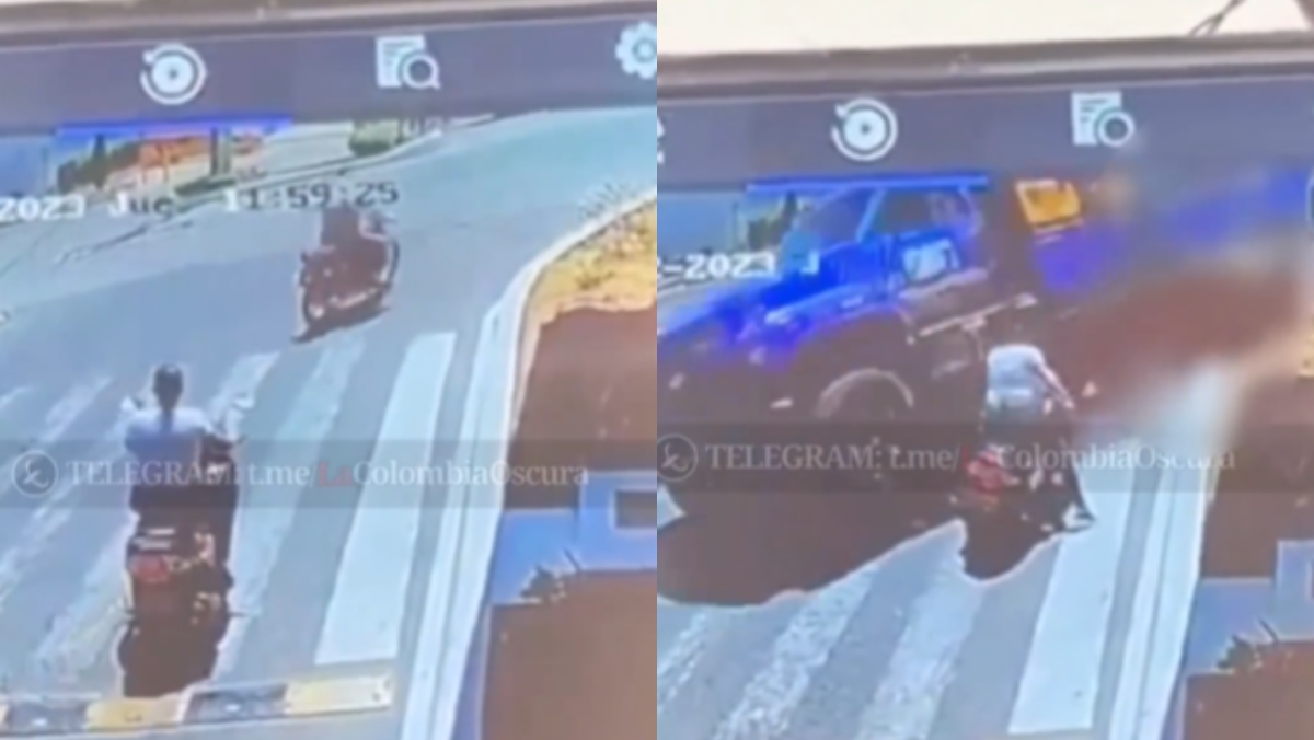 Imágenes fuertes: camión se volcó y atropelló a motociclista que pasaba por el lugar