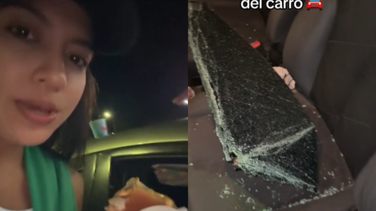 Mujer denuncia que le rompieron el vidrio del carro y le robaron las maletas en carretera
