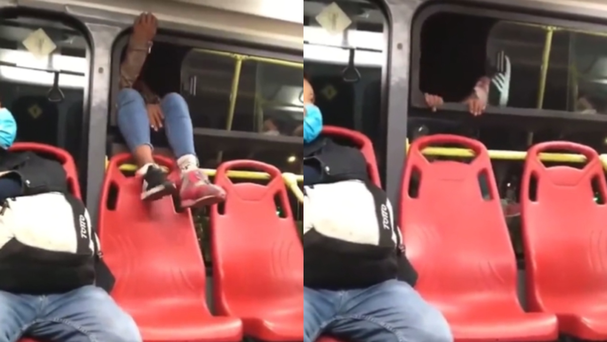 La mujer araña fue vista en TransMilenio y uso su sentido arácnido al bajarse del bus
