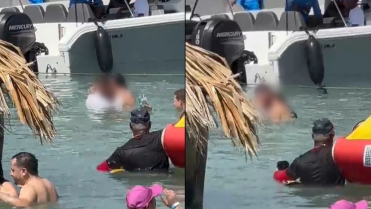 Pareja enciende polémica por entregarse al amor en plena playa sin importarle la gente