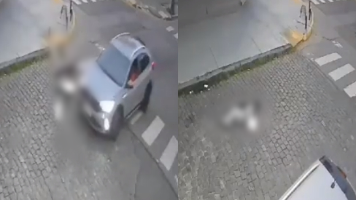 Video muestra el momento exacto en que hombre atropella a mujer y la deja en la calle