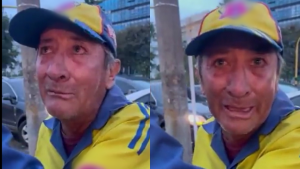 Indignante video: en medio de lágrimas, hombre cuenta que le robaron su carrito de helados