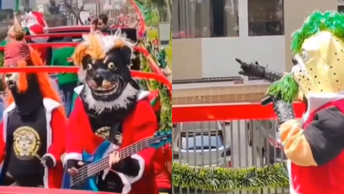 Perros se pasean por las calles cantando villancicos rockeros; vea el divertido video