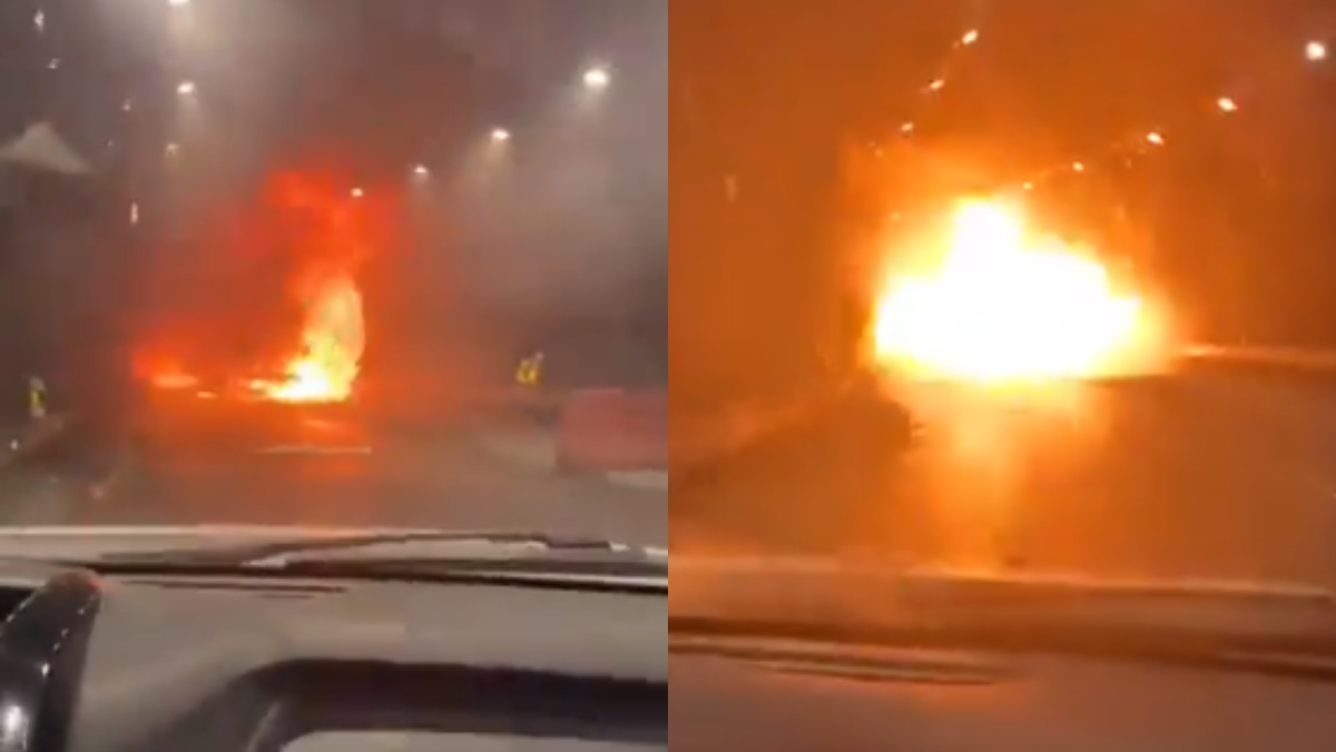 Impresionante video muestra el momento en que camión explota en túnel de Quebrada Blanca