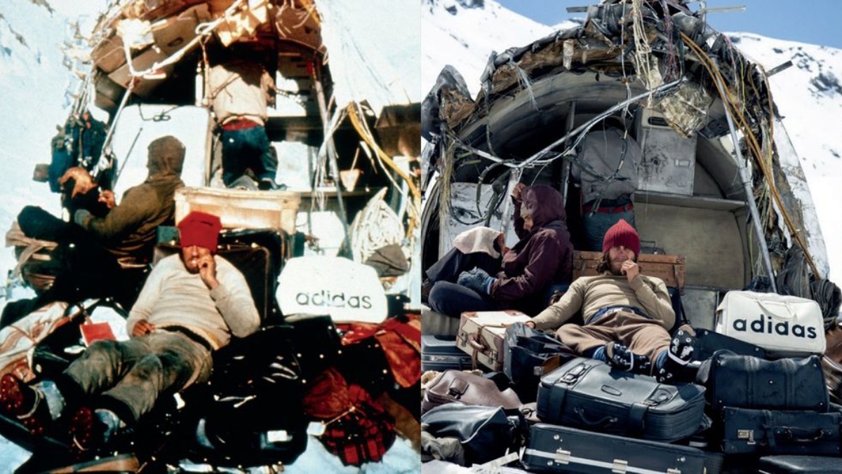 ‘La Sociedad de la Nieve’: el increíble parecido entre la película y las fotos del acciden