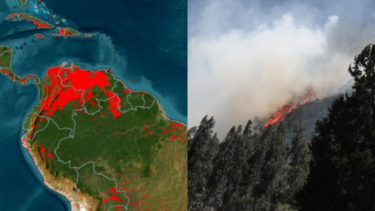 Nasa publicó mapa con puntos de calor en Colombia y el panorama es preocupante
