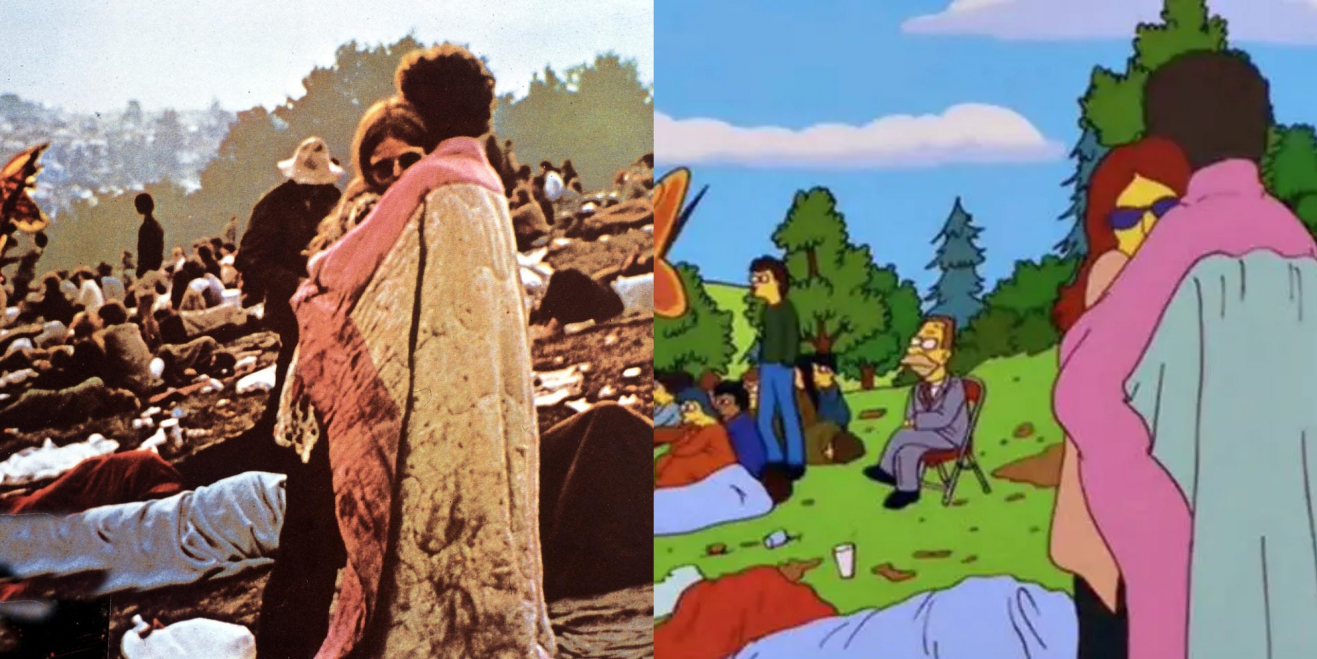 Woodstock - Getty Images y Los Simpson. 