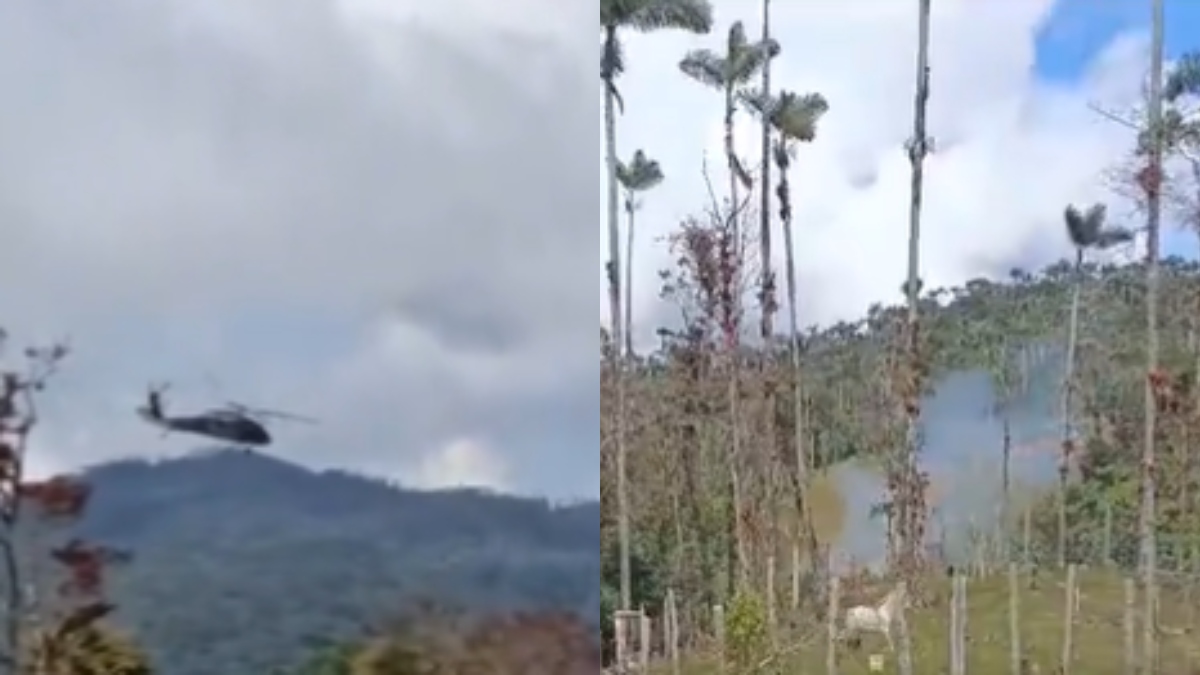 Impresionante video muestra el momento en que helicóptero del Ejército se estrella