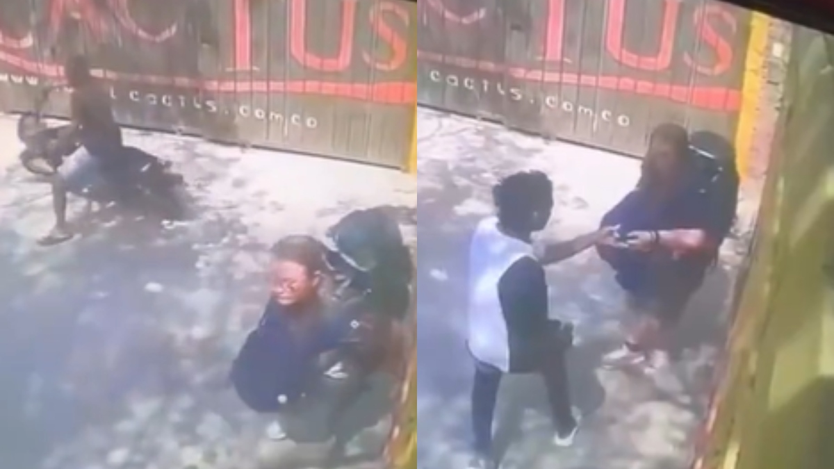 Indignante video muestra el momento en que robaron a turista francesa en Taganga