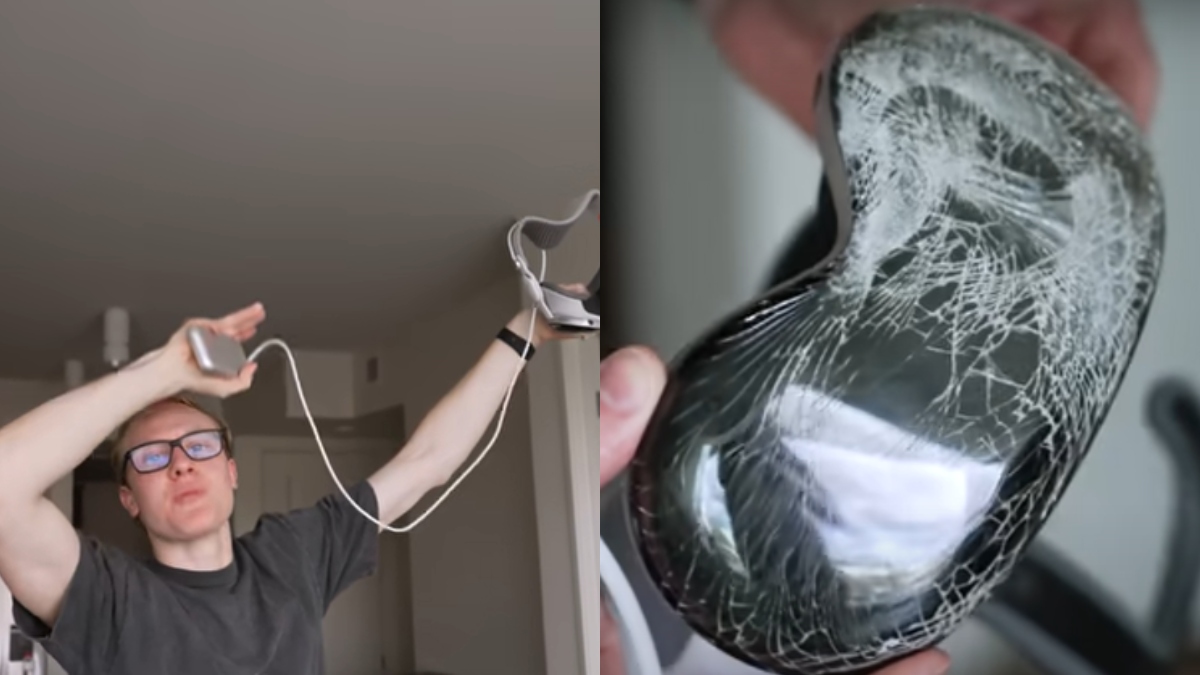 Youtuber puso a prueba las Apple Vision Pro: ¿el cristal se rompe fácil?