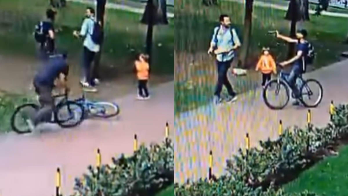 Indignante video: atracan con arma a hombre que iba con su hijo de tres años en Bogotá