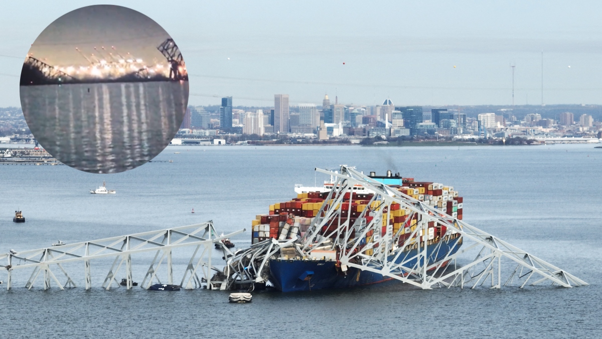 Video: este fue el momento en que cayó puente en Baltimore tras ser impactado por un barco