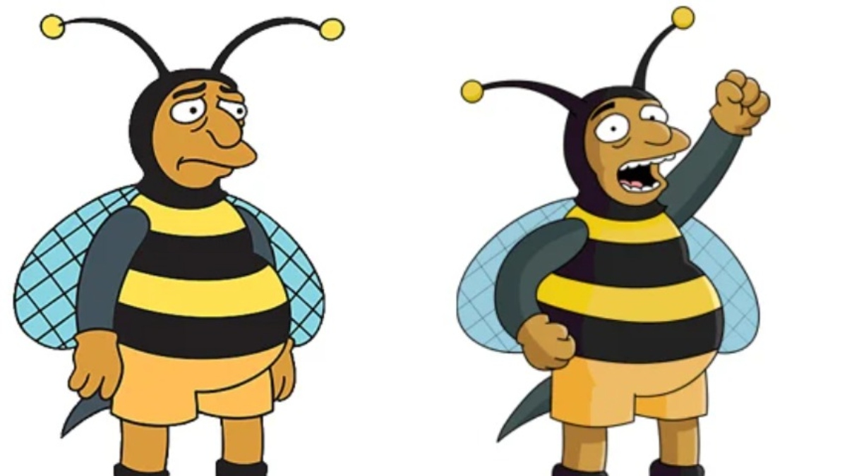IA revela cómo se vería el ‘hombre abejorro’ de Los Simpson en la vida real