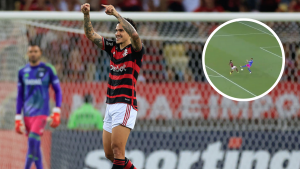 290524 - error Montero en Millonarios vs. Flamengo - getty