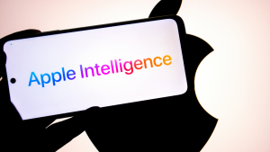 IPhone con Apple Intelligence y el logo de apple