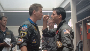 Tom Cruise y Val Kilmer en Top Gun