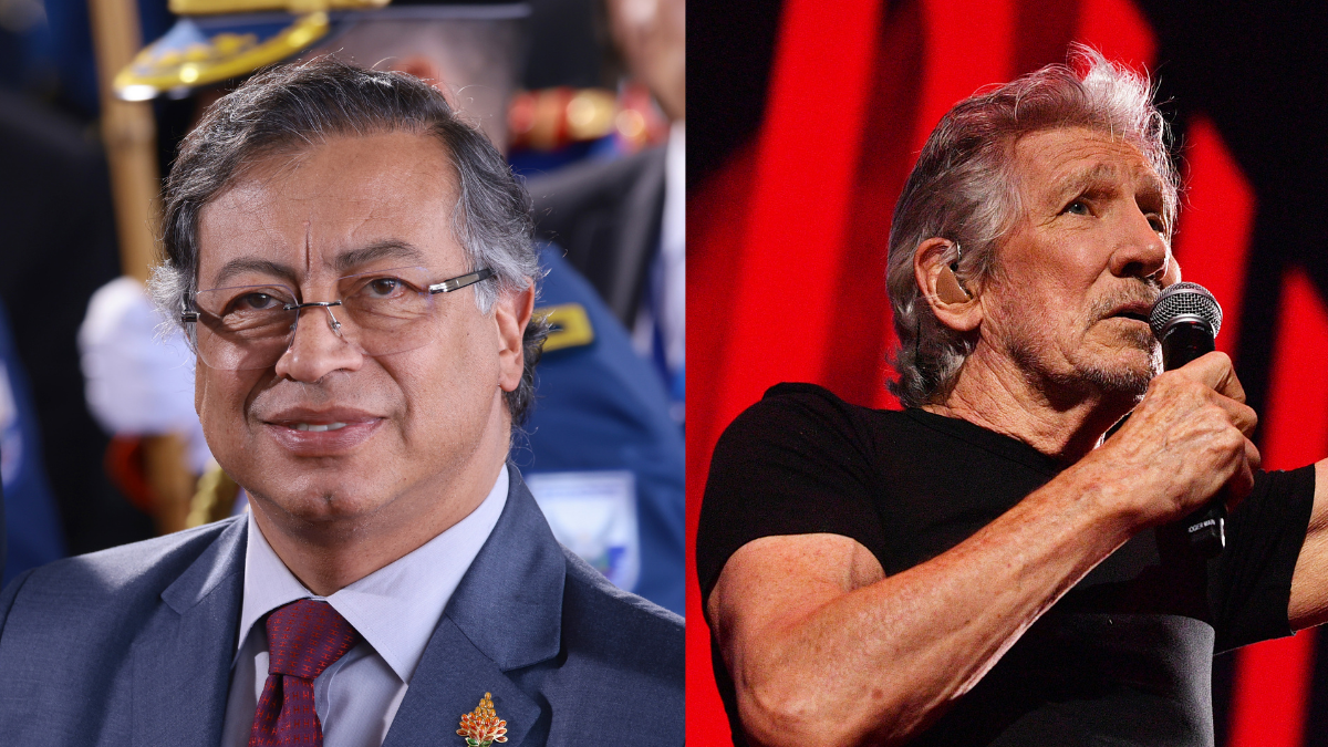 Roger Waters y Gustavo Petro sorprendieron al aparecer en una protesta por Palestina