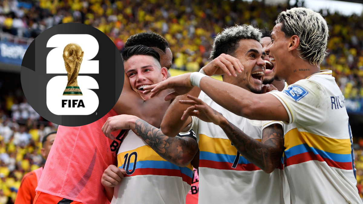 Foto de la Selección Colombia y el logo del Mundial 2026