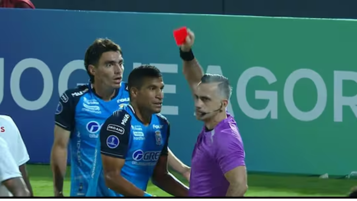 Foto de Diago Jiménez expulsado de sudamericana