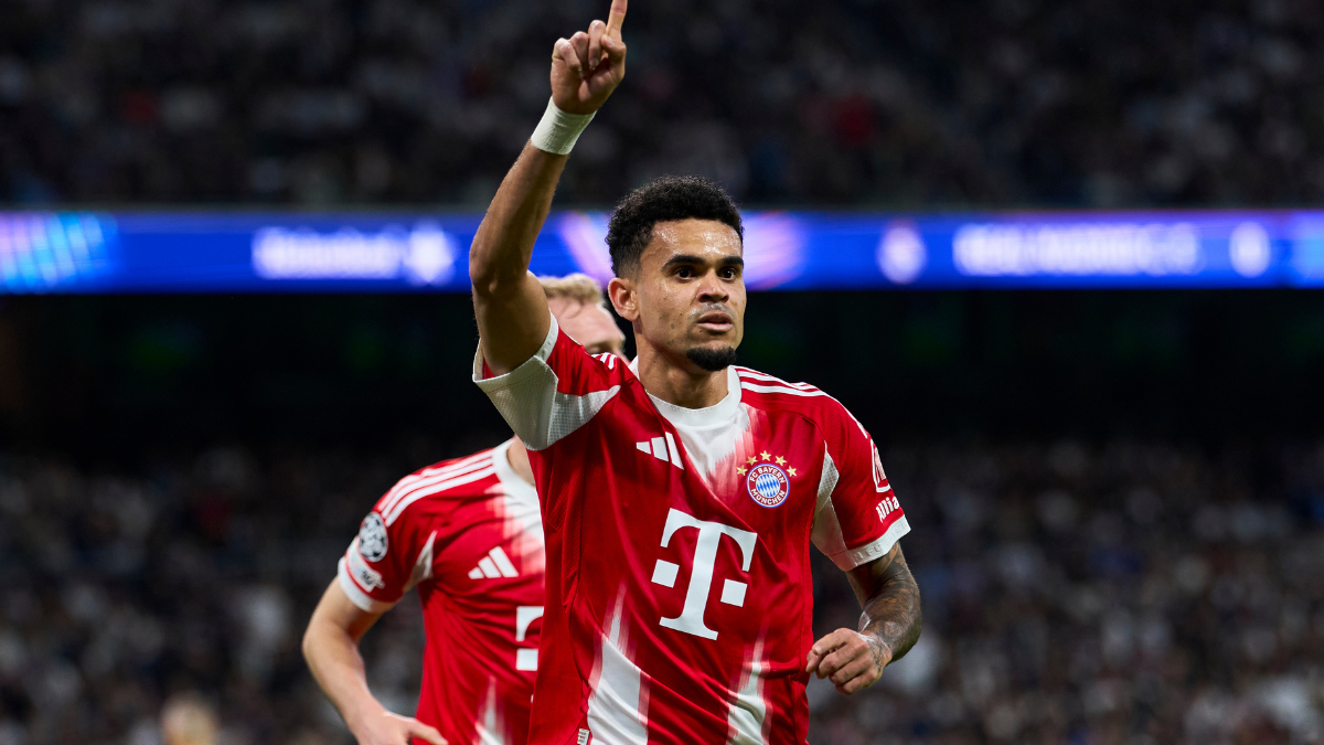 Foto de Luis Díaz en el Bayern Múnich. Partido cuartos del final Champions League