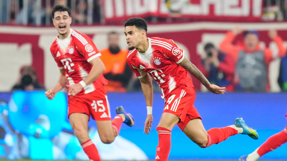 Foto de Luis Díaz tras marcar el gol que eliminó al real de la Champions