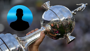 Foto de la copa libertadores y una silueta