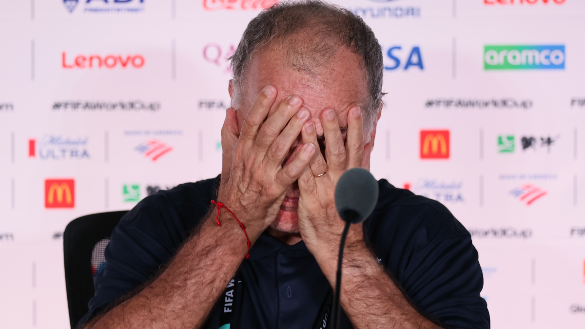 Foto de Marcelo Bielsa llorando