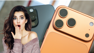 Mujer sorprendida por los colores del iPhone | Getty Images