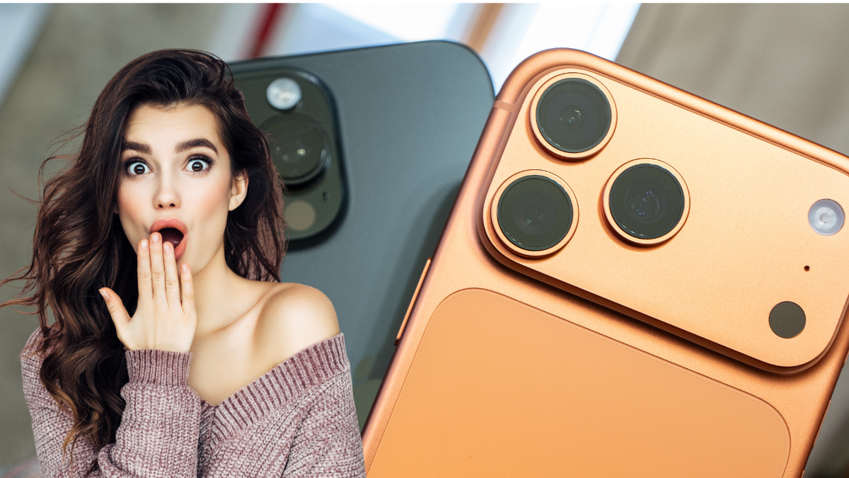 Mujer sorprendida por los colores del iPhone | Getty Images
